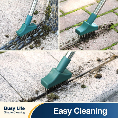 59.8' Yocada Moss Remover - Crevice Cleaning Tool, Moss Brush, Wire Metal Brush, Deck Cleaner, Crack & Patio Remover