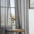 HLC.ME 2 Piece Semi Sheer Voile Light Filtering Window Curtain Grommet Panels for Bedroom, Charcoal Grey - 54 W x 72