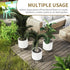 2 Pack 10 PROWORX Diameter Metal Outdoor Plant Stand Indoor, Black Heavy Duty Potted Holder, Round Anti-Rust Wrought