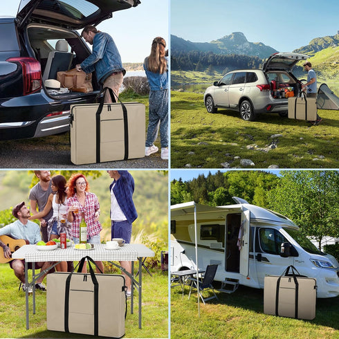 600D 36" 30" x4.7 6FT SIRUITON Folding Table Storage Bag, Portable WaterProof Carry Bag for Folding Picnic/Camp Tables