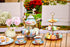 TATSUMI 20 Set set Set,Tea Set Pieces Porcelain Tea With Metal Holder, European Ceramic tea for adults,Flower Tea