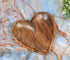 Decorative Mango Wood Heart Curved Bowl for Home Party Wedding Décor, Table Centerpieces (10" x 10" x 1.5")