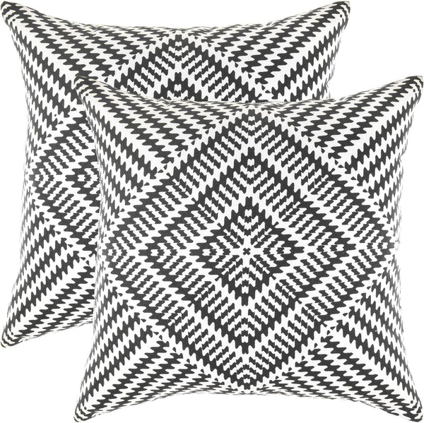 TreeWool Kaleidoscope Accent 16x16 Set of 2 Decorative Throw Pillow Covers, 100% Cotton for Sofa Living Room Couch