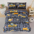 Set Set Sets 1 2 RYNGHIPY Construction Truck Bedding Excavator Tractor Bed for Boys Bedroom Kids Comforter