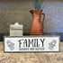 Family Wood Signs - Medium Wood And Metal, Blended And Blessed Family Decor