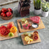Set 4 Bamboo Cutting Board of - Wooden Cutting Boards for Kitchen with Juice Groove - Large Butcher Block, Cheese Board