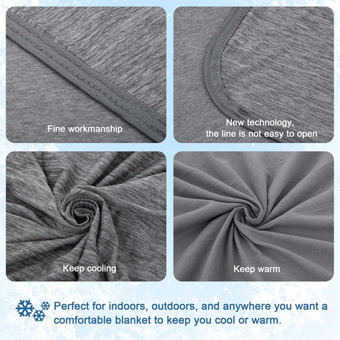 CHOSHOME Cooling Blanket for Hot Sleepers, Lightweight Summer Cold Thin Blanket for Sleeping, Twin Size, Gray
