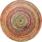 COTTON CRAFT Jute Chindi Braid Rag Rug - 3 Feet Round Multi Color, Handwoven Reversible Natural Cotton