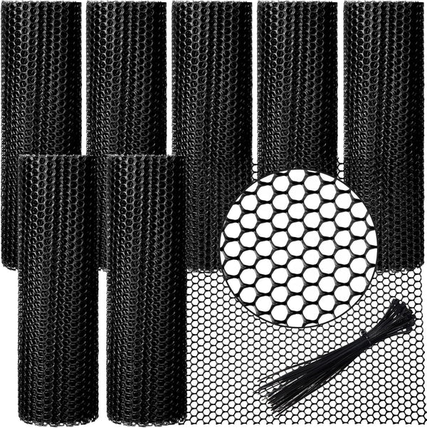 Landical 6 Rolls Plastic Chicken Wire Fencing Mesh 15.7 in x 10 ft