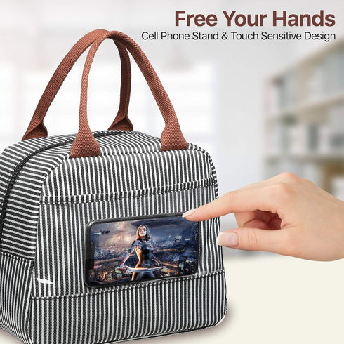 Bagseri Insulated Lunch Bag for Women, Reusable Leakproof Thermal Cooler Sack for Work and Picnic