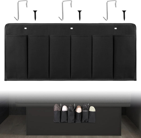 RVZONE RV Shoe Pockets 6 Large Pockets Heavy Hanging Bedside Storage Organizer