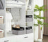 DECOMOMO Fabric Storage Bins, Large Decorative Closet Organizer Bins with Handles for Nursery and Toy Storage, Grey and