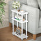 Apicizon Small Narrow Side Table, 3-Tier Skinny End Table with Storage Shelf,