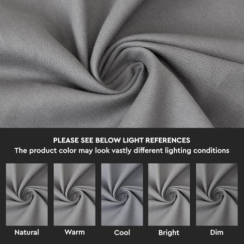 Encasa Cotton Cloth Napkins, Set of 12, Size 17"x17", Grey Solid Color, Machine Washable