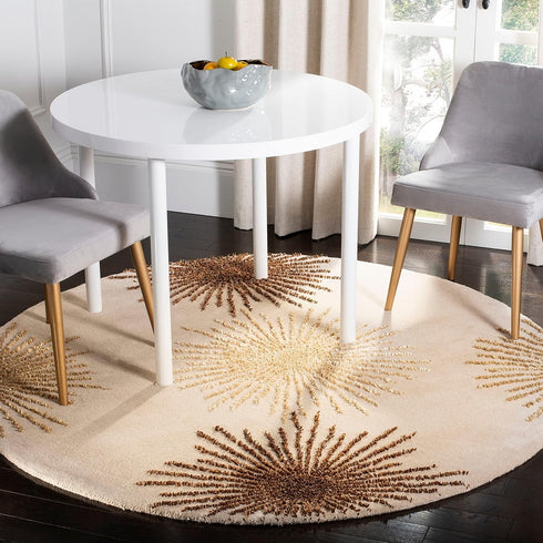 SAFAVIEH Soho Collection Accent Rug, 2' x 3', Dark Grey & Silver, Handmade Starburst Wool & Viscose for High Traffic