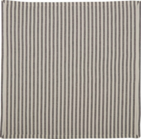 Set of 4 Farmhouse Ticking Stripe Gray Napkins, 18" x 18", Kitchen & Dining Decor in Farmhouse Style