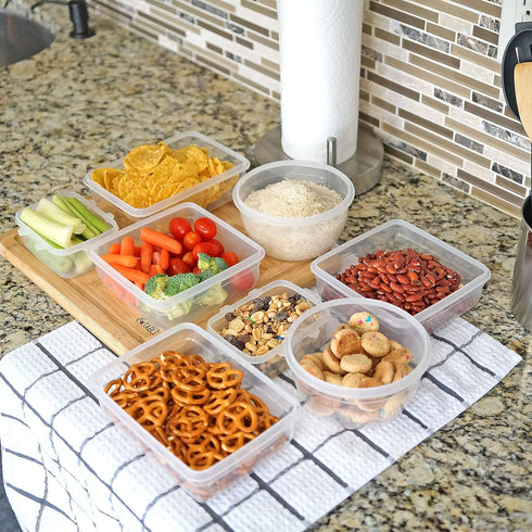 Southern Homewares 16-Piece Clip Lock Food Storage Container Set - Airtight, Microwave & Dishwasher Safe Kitchen Boxes