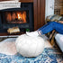 Moderner Faux Leather Pouf Unstuffed Ottoman Moroccan Footstool, Floor Footrest Cushion, Storage Solution - Natural