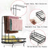 JUXYES Kitchen Sink Caddy Sponge Holder with Dishcloth Drying Rack, Storage Organizer for Kitchen Countertop, Black