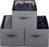 Pomatree Storage Baskets - 4 Pack Sturdy Large Fabric Bins for Home, Nursery, Closet & Shelves Organization