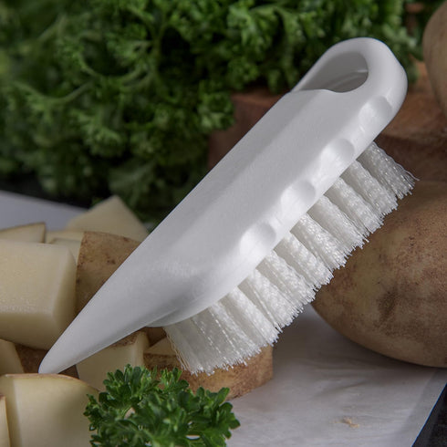 SPARTA 4041202 Plastic Potato Brush, Medium Stiffness, 5.75 Inches, White
