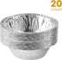 PLASTICPRO 6'' Inch Round Tin Foil Cake Pans, Disposable Aluminum, Freezer & Oven Safe - Pack of 20 for Baking,