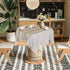 36 36 inch, Summer Boho Small Tablecltoh Square x Spring Linen Table Cover for Round Coffee Table, Nightstand Cover