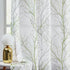 FMFUNCTEX Green White Sheer French Door Curtains 40 Inches Long, 50 Inches Wide, 1 Panel with Tieback, Branch Tree Print