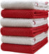 Premium Kitchen Towels, 16”x 28”, 6 Pack, Large Cotton Kitchen Hand Towels, Highly Absorbent Tea Towels Set