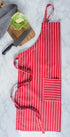 DII Chef Stripe Kitchen Apron - Professional and Commercial Grade, Tango Red