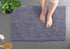 LuxUrux Bath Mat, Extra-Soft Plush Non-Slip Bathroom Rug, 17 x 24 inches, Dark Gray Chenille Microfiber
