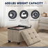 600 LB, 12 16 12, Ornavo Home Storage Ottoman Small Rectangle Ottoman with Legs, Foot Rest Stool Seat, Load up