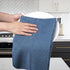 12 Pack 16x28 POLYTE Premium Microfiber All-Purpose Ribbed Terry Kitchen Towel, (Blue, Gray, Teal, in)