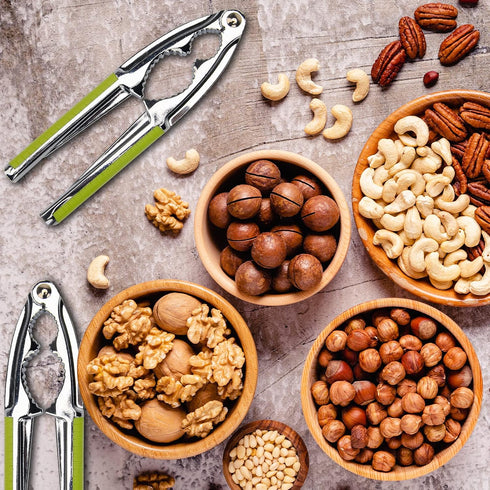 2 Pack Walnut Cracker Tools, Windspeed Heavy Duty Nut Crackers for Walnuts Pistachio Stainless Steel Walnut Cracker