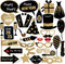 KatchOn Glitter New Years Photo Booth Props 2025 - Pack of 32 for New Years Eve Party Supplies and Decorations