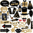 KatchOn Glitter New Years Photo Booth Props 2025 - Pack of 32 for New Years Eve Party Supplies and Decorations