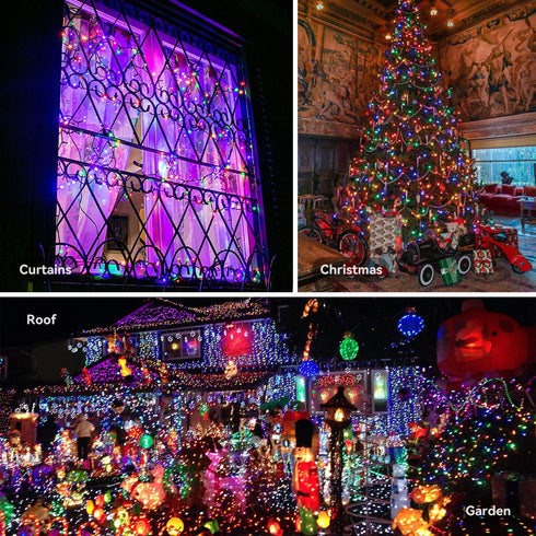 33ft 100 8 ITICdecor Christmas String Lights LED Battery Fairy Lights for Indoor Outdoor Waterproof with Remote Control