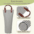 Tirrinia Insulated Single Wine Gift Tote Bag, Padded Thermal Wine Bottle Carrier for Travel, Picnic, Blue Stripe