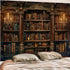 Accnicc 60 44 inch Vintage Bookshelf Tapestry Medieval Art Book Tapestries Wall Hanging Gothic Dark Academia Retro