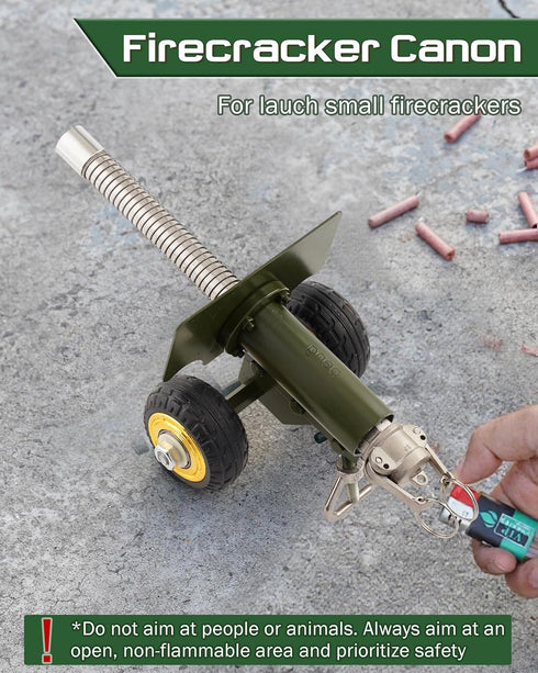 4 lbs Firecracker Cannon, Stainless Steel Mini Cannon Model Shoots Firecrackers, Military Collectible Ornaments, Robust