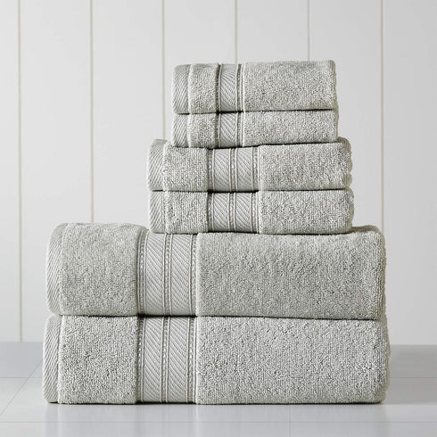 Modern Threads - Spun Loft 6-Piece 100% Combed Cotton Towel Set -