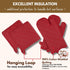Native Fab Pot Holders and Oven Mitts Set - 4-Piece Kitchen Heat Resistant Cotton Set in Red