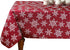 Violet Linen Decorative Christmas Snowflakes Design Tablecloths, 60" X 84"
