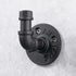Industrial Style Wall Mounted Metal Iron Pipe Coat Hanger, Robe Towel Hook for Bathroom Bedroom