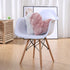 Tache Pink Heart Shaped Pillow - Faux Fur White Fleece, Super Soft Stuffed Light Blush Dusty Rose Pillow 16x14