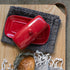 4.5 8 Now Designs Stoneware Rectangle Butter Dish with Lid, Red x