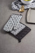DII Kitchen Essentials, Black & White Diamond Collection Potholder Set, 2 Piece