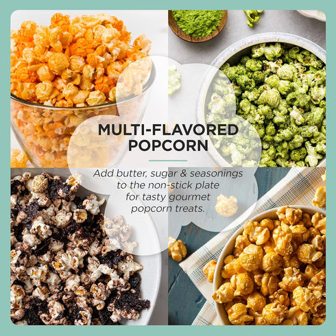 Elite Gourmet EPM330M Automatic Stirring 12-cup Popcorn Maker, Hot Oil Popcorn Machine with Reversible Serving Bowl
