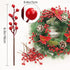 50pack NBGV Christmas Tree Decorations Artificial Berry Stems Red Berry Picks for Xmas Winter Party Holiday Flower