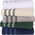 3-Piece Set, 1 1 1 Superior Cotton Towel Zero Twist, Ribbed Geometric, Bathroom Essentials, Shower, Spa, Luxury Plush